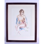 European School (20th Century) Watercolour, Nude Female. Image 38 cm x 25 cm.