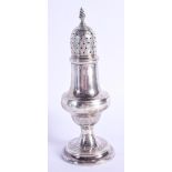 AN ANTIQUE SILVER PEPPER POT. 85 grams. London 1828. 15.5 cm high.