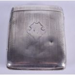 AN ART DECO SILVER FOLDING CIGARETTE CASE. Birmingham 1920. 114 grams. 6.25 cm x 7.5 cm.