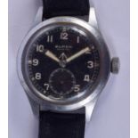 A MILITARY 78744 H 4208 BLACK DIAL RAF BUREN GRAND PRIX WRISTWATCH. 3.5 cm diameter.