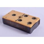 A RARE ART DECO BAKELITE DOMINO MATCH BOX. 4.5 cm x 2.75 cm.