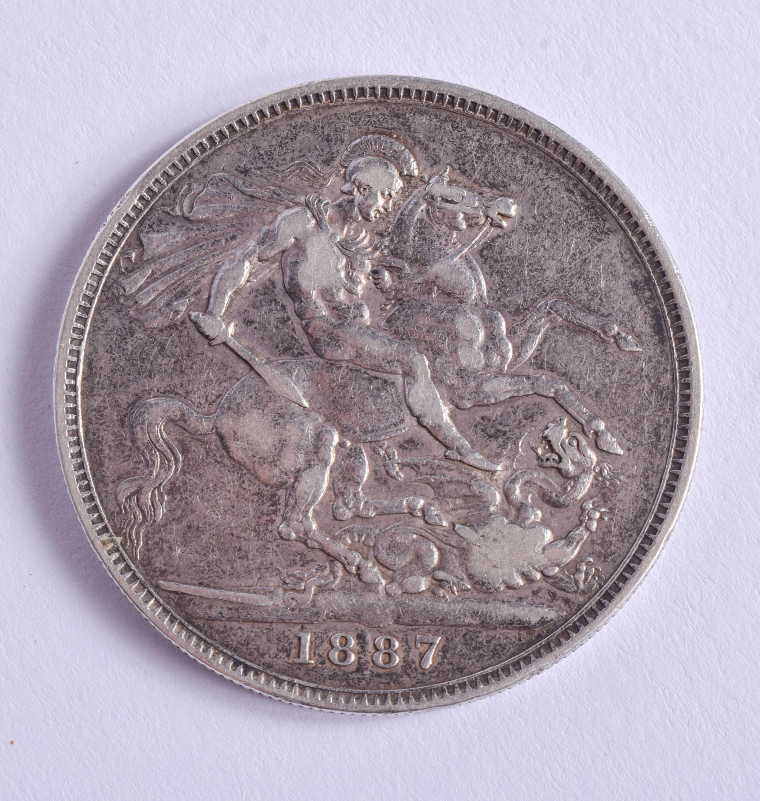 A VICTORIAN 1897 SILVER CROWN. - Image 2 of 2