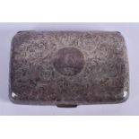 AN ANTIQUE SILVER CIGARETTE CASE. Birmingham 1887. 65 grams. 6 cm x 8.5 cm.