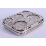 A VINTAGE NOVELTY COIN HOLDER. 5.5 cm x 6.5 cm.