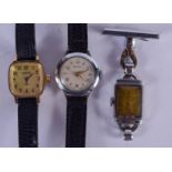 THREE VINTAGE WRISTWATCHES. (3)