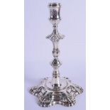 AN EARLY 19TH CENTURY SILVER CANDLESTICK. London 1832. 571 grams. 23 cm high.