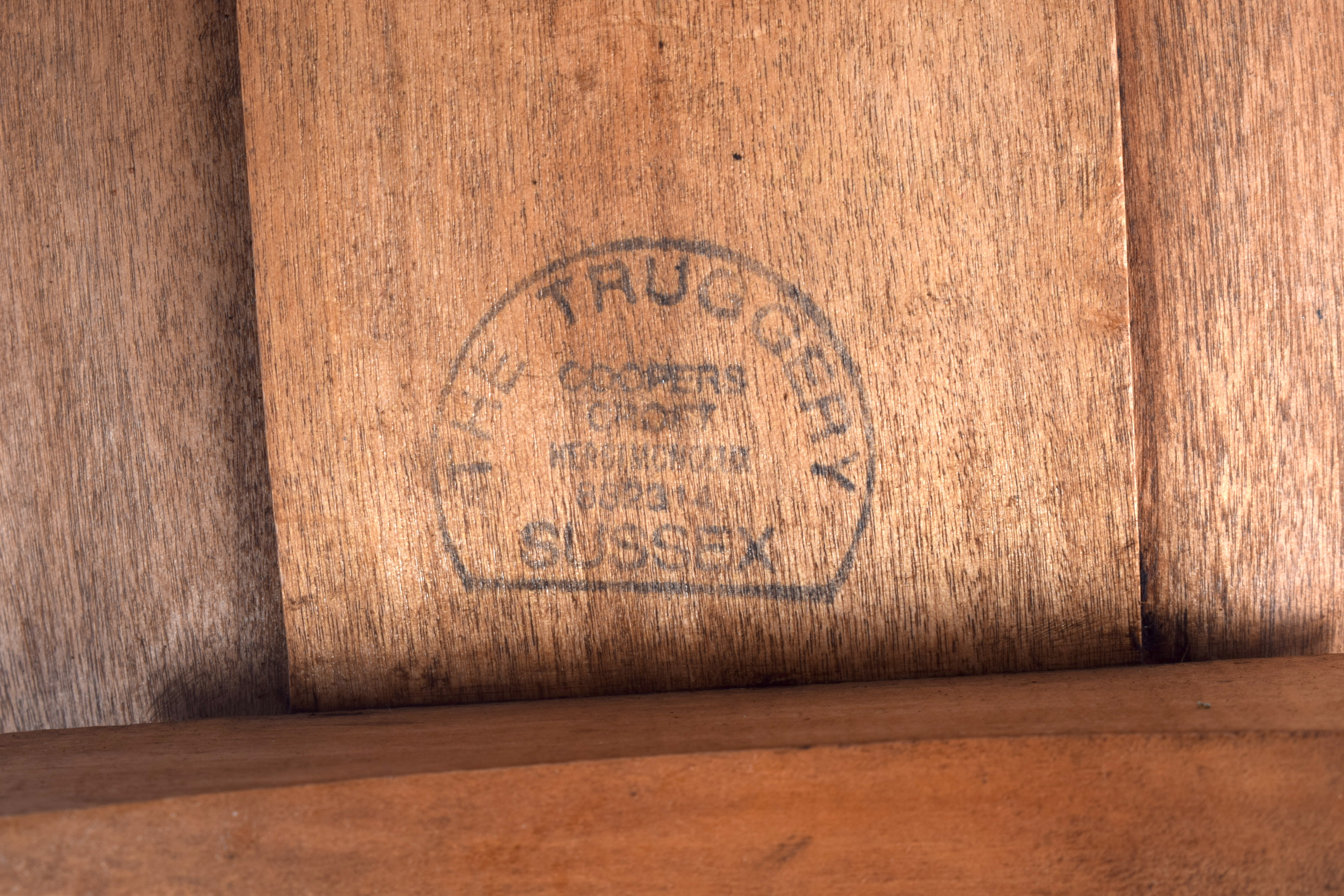 THREE FRUITWOOD DAIRY SPOONS and a basket. Largest 28 cm x 20 cm. (4) - Image 4 of 4