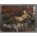 RUSKIN SPEAR (1911-1990), Study of a Female Nude, oil on board, unsigned, 32" x 42 1/2", unframed (
