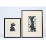 ERIC GILL (1882-1940), Eve, wood cut, unsigned, plate size 9 1/4" x 4 1/2", together with another "