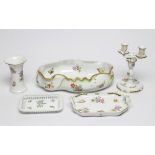 A COLLECTION OF HEREND "BUTTERFLY" PATTERN PORCELAIN, modern, comprising two light electric table