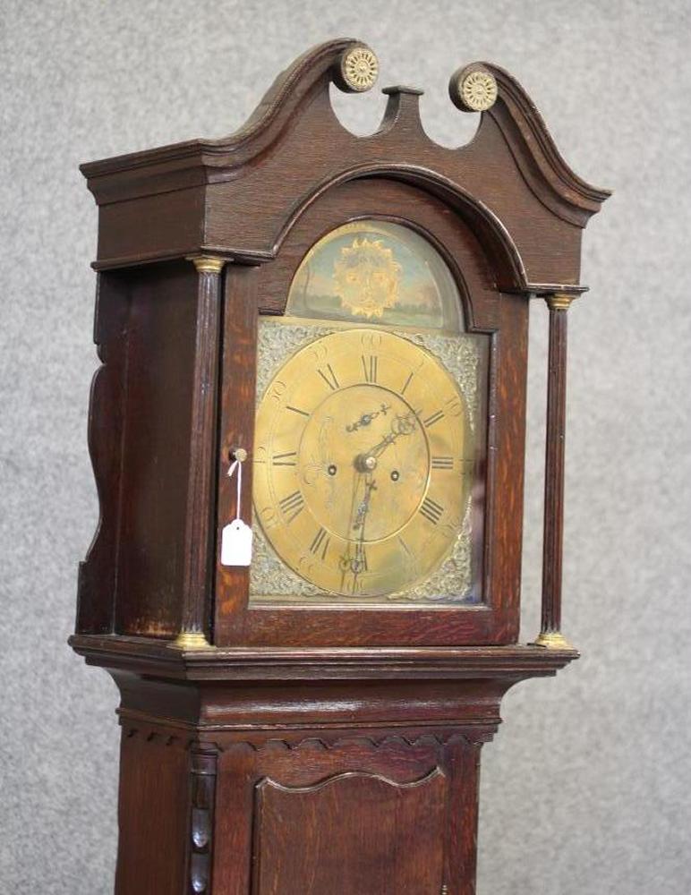 AN OAK LONGCASE CLOCK, signed Joshua Fletcher, Dewsbury, the eight day movement with anchor - Image 2 of 9