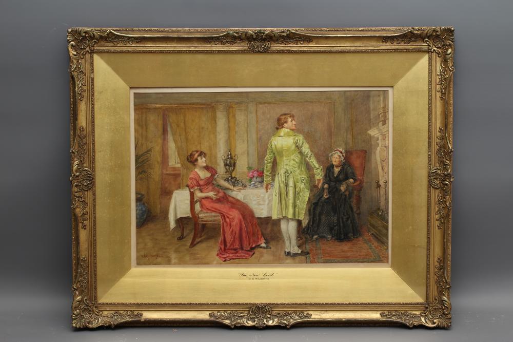 GEORGE GOODWIN KILBURNE R.I. (1839-1924), "The New Coat", watercolour, signed, 14" x 21 1/2", gilt - Image 2 of 4