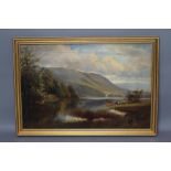 ATTRIBUTED TO WILLIAM MELLOR (1851-1931), Rydal Water Westmorland, oil on canvas, unsigned, 24" x