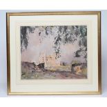 FREDERICK (FRED) LAWSON (1888-1968), View of Bolton Castle, watercolour and pencil, signed and dated