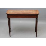A MAHOGANY FOLDING CARD TABLE in the manner of Gillow, early 19th century, of rounded oblong form,