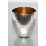 A SILVER BOWL, maker's mark AH McF, Edinburgh (no date letter), modern, of rounded cylindrical form,