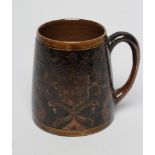 A MARTIN BROTHERS STONEWARE ROYAL COMMEMORATIVE MUG, 1896, of tapering cylindrical form with