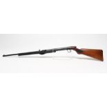 A BSA LINCOLN JEFFRIES .22 AIR RIFLE with 19" barrel, front sight, adjustable rear sight with