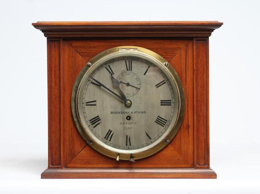 A MAHOGANY BRACKET CLOCK by Brockbank and Atkins, London, No.12617, with key wind spring driven