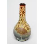 A PILKINGTONS POTTERY BOTTLE VASE, 20th century, of swept form, painted in silver lustre with