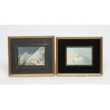 GEORGE BAXTER (1804-1867), "Ascent of Mont Blanc" and "The Summit", a pair of coloured prints in