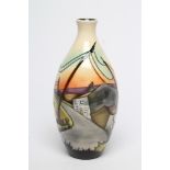A MOORCROFT POTTERY ROAD ACROSS THE MOORS PATTERN VASE, 2012, of ovoid form, tubelined by Julie-