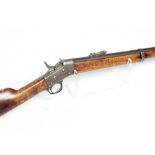A REMINGTON TYPE ROLLING BLOCK RIFLE, c.1869, with 36" barrel, front sight, adjustable rear ramp