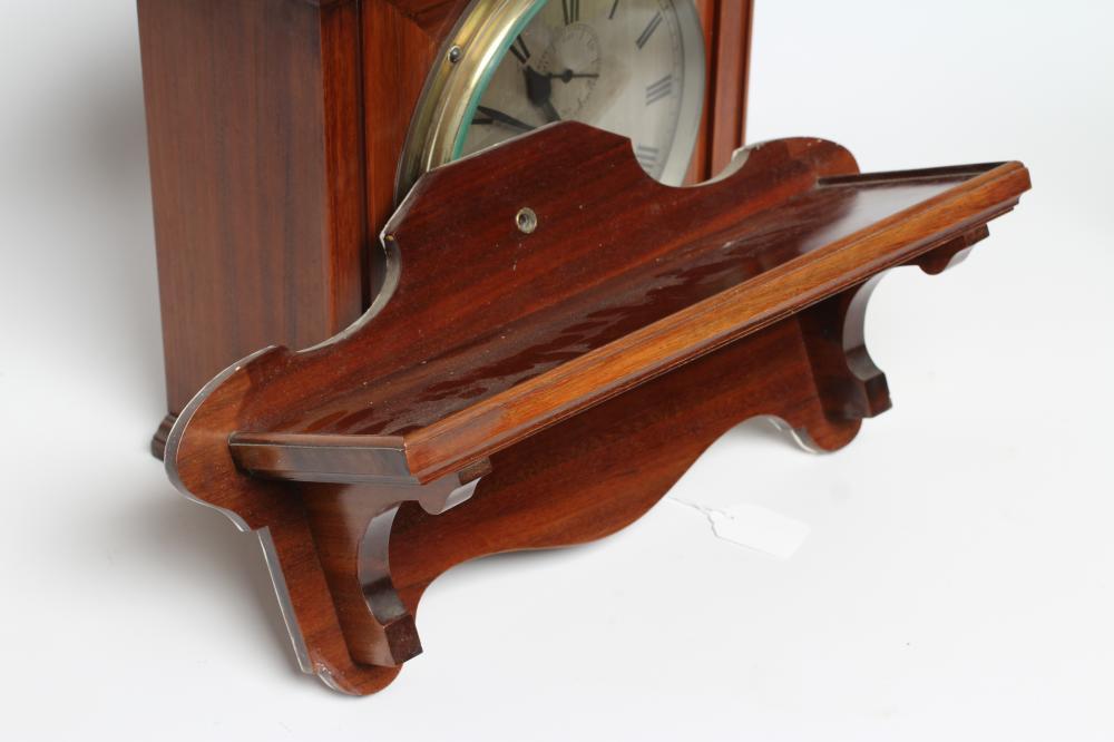 A MAHOGANY BRACKET CLOCK by Brockbank and Atkins, London, No.12617, with key wind spring driven - Image 4 of 4