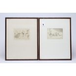 EILEEN ALICE SOPER (1905-1990), Children Playing, a pair, etchings, signed in pencil, plate size 4