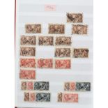 TWO ALBUM PAGES GEORGE V SEAHORSE STAMPS, mixed condition (Est. plus 21% premium inc. VAT)