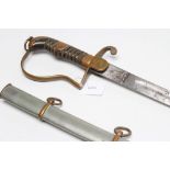 A FIRST WORLD WAR TURKISH OFFICER'S SWORD, the 28 3/4" curved blade inscribed with maker's name,