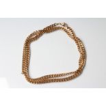 A FLAT CURB LINK CHAIN NECKLACE, stamped 585, 24" long, 62.7g (Est. plus 21% premium inc. VAT)