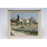 ELY LAUMONIER (French 1895-?), "Hameau pres de Saint Paul de Vence", oil on canvas, signed,