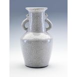EDMUND DE WAAL (b.1964), an early stoneware Chinese style vase with two plain loop handles in a pale