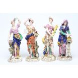 A SET OF FOUR SAMSON OF PARIS PORCELAIN ALLEGORICAL FEMALE FIGURES, c.1900, depicting the Seasons,