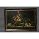 AFTER 17TH CENTURY DUTCH/FRENCH SCHOOL (20th Century), Still Life with Flowers on a Ledge, oil on