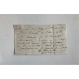 PATRICK BRONTE, 'John Cousin of Idle', (19x10cm) a copy made by Patrick Bronte of an entry from