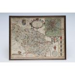 JOHN SPEED (1552-1629), The West Riding of Yorkshire, hand coloured engraved map Sudbury & Humble