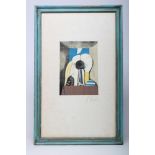 KARL KORAB (Austria b.1937), Head, coloured silk screen, signed in pencil, image size 10 1/2" x 7