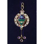 A 9CT GOLD LADY MAYORESS' JEWEL, maker Toye, Kenning & Spencer, Birmingham 1980, centred by the