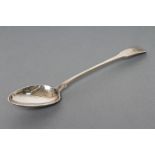 A LATE GEORGE III BASTING SPOON, maker Fearn & Eley, London 1803, in Fiddle pattern engraved with an