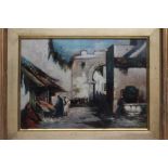 HENRY SILKSTONE HOPWOOD R.S.W. R.B.C. (1860-1914), Arabian Street Scene, oil on board, unsigned, 8