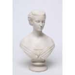 "PRINCESS ALEXANDRA" - a Copeland "Art Union of London" parian bust designed by Mary Thorneycroft,