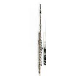 A CONCERT FLUTE, maker Flutemaker's Guild Ltd., London 1974, open G sharp, No.358, 26 1/2" long,