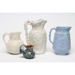 OF ROYAL INTEREST - an Old Hall Earthenware Co. smear glazed stoneware jug mourning the death of the