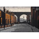 STUART WALTON (b.1933), Street Scene, Kirkstall, Leeds, oil on board, signed and dated (19)72, 18