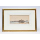 NORMAN WILKINSON (1878-1971), View of Jersey, watercolour and pencil, signed, inscribed to reverse