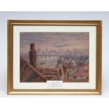 ATTRIBUTED TO GEORGE WOLFE (1834-1890), "The City of London from the West", watercolour and