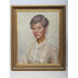 G.P. MACKESON R.A. (20th Century), Portrait of a Lady, head and shoulders, oil on canvas, signed and