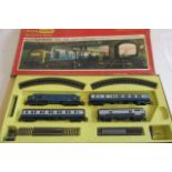 Triang Hornby Night Mail Train Set with B.R. Deltic Locomotive, three coaches and track, box AF, F-G